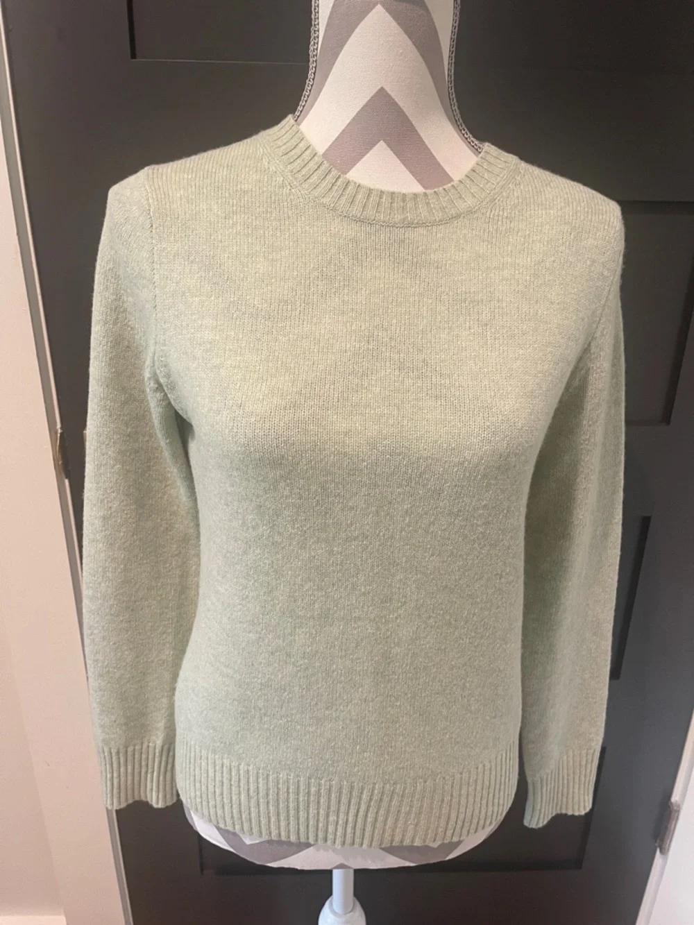 J.Crew Wool Luxury Sage Green Crewneck Sweater Size S